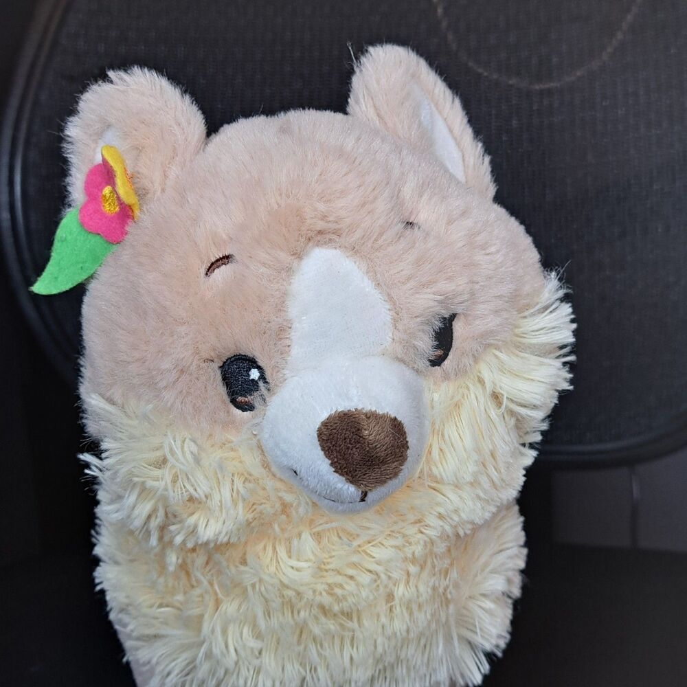 Fiesta Toys Plush Corgi Dog Cute With Flowers 10 Inch - Picture 3 of 7